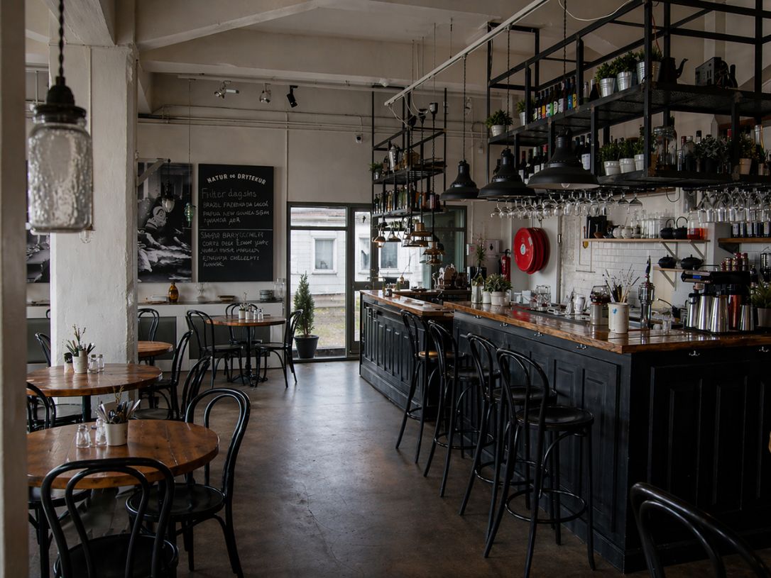 Matur og Drykkur restaurant interior with modern decor and bar setup visited during a Reykjavik Food Tours experience with our agency