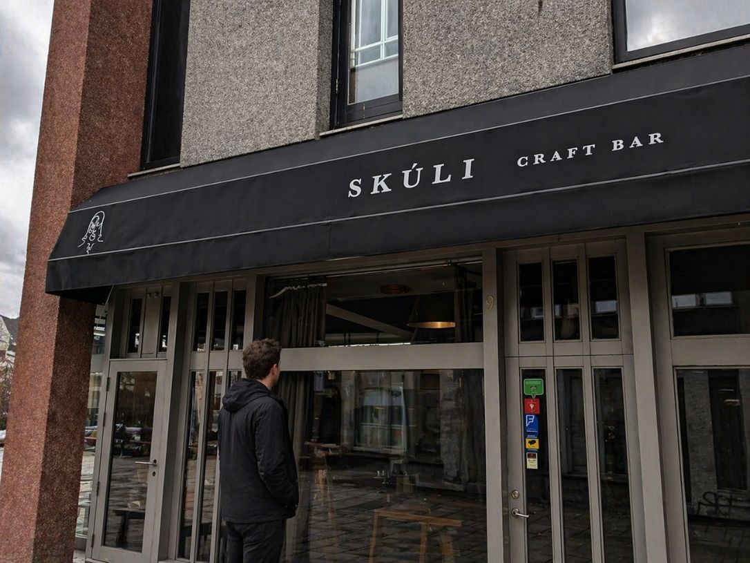 Skúli Craft Bar exterior in Reykjavik visited during a Reykjavik Food Tours experience with our agency